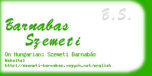 barnabas szemeti business card